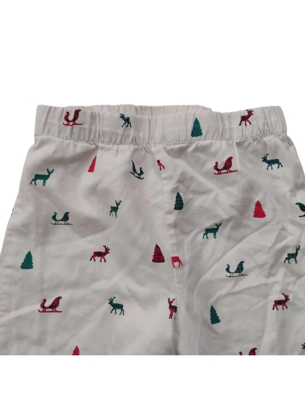 Petite Plume Kids Christmas Pajamas 8 Reindeer Sleighs Cotton Blend Holiday PJs